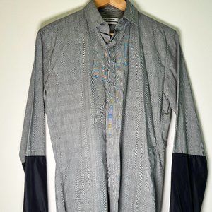 Public School button down shirt with black sleeves